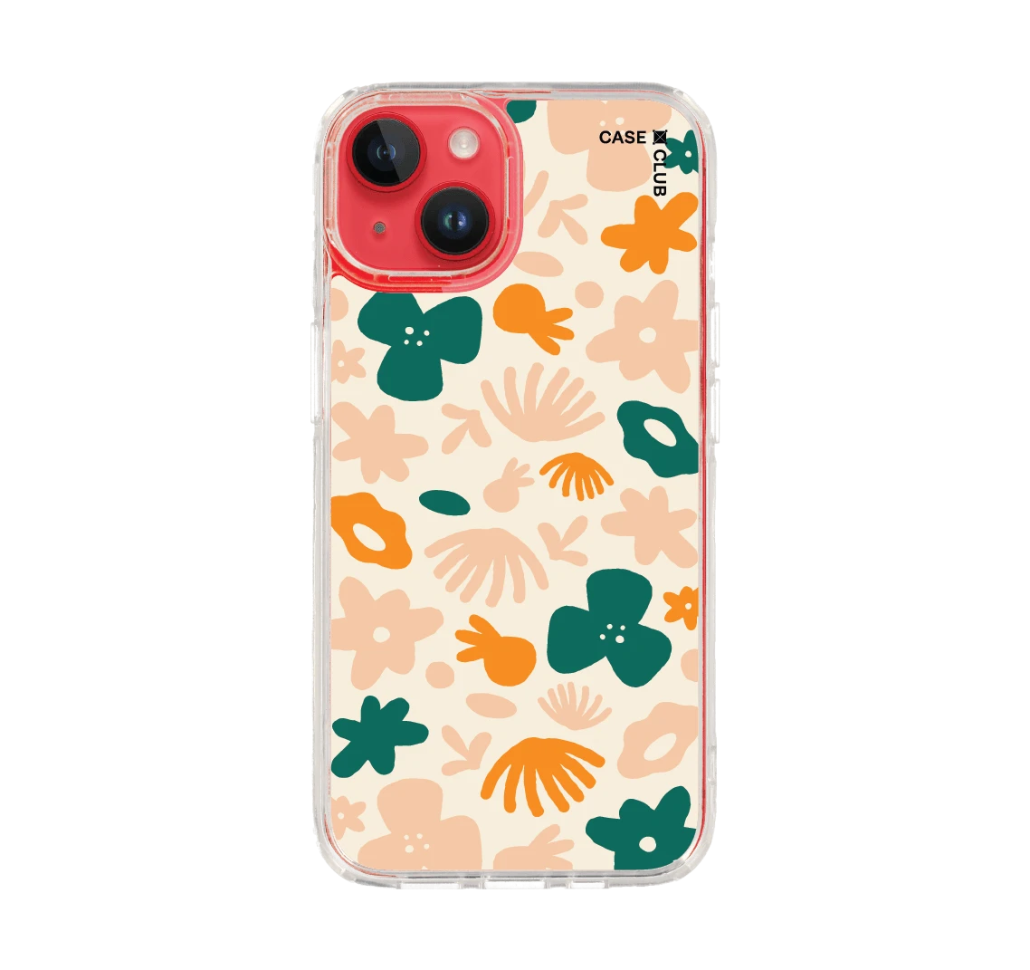 orange flower pattern